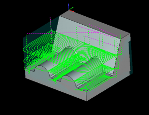 V25 Pro Mill tool path cutting in 3D